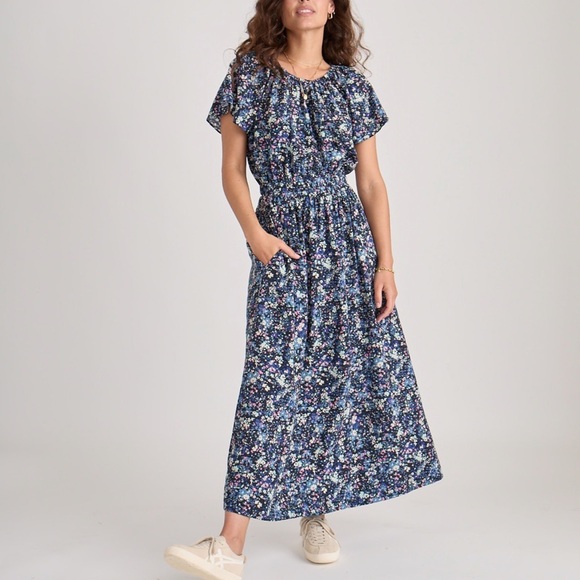 Marine Layer Dresses & Skirts - NWT Marine Layer Charlotte Midi Dress Faded Blue Floral